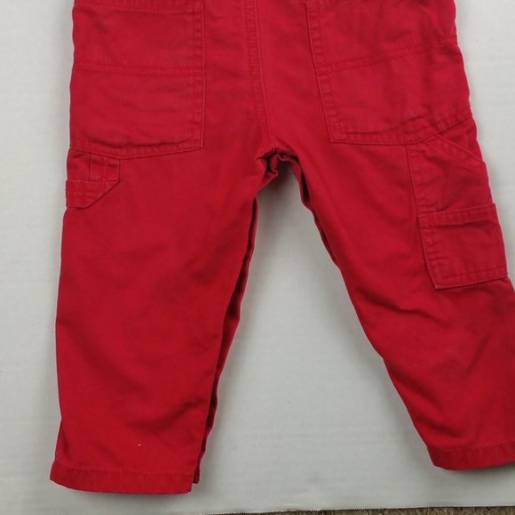 OshKosh B'gosh Red Bib Overalls Baby Boy - Picture 4 of 11